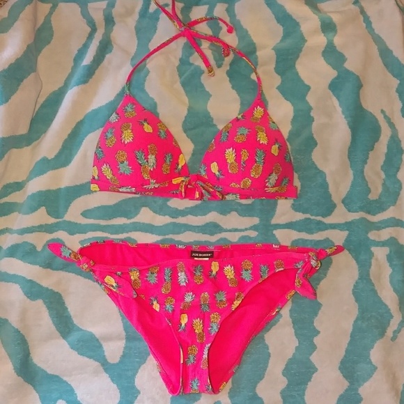 Joe Boxer Other - NWOT( has protective lining) Pink Bikini with 🍍